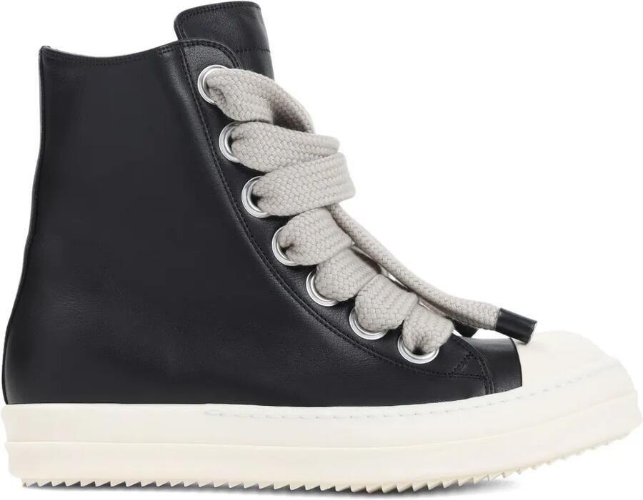 Rick Owens Jumbolace leren high-top sneakers Zwart