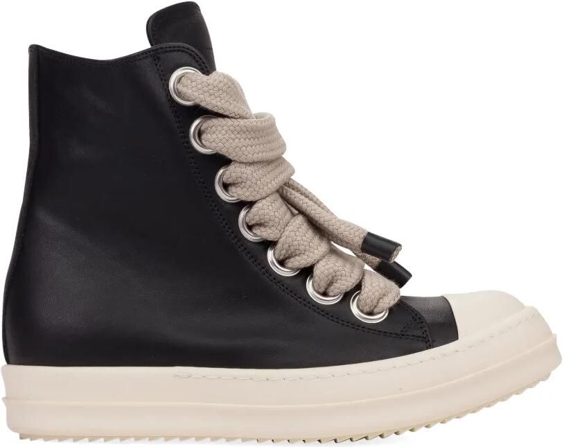 Rick Owens Jumbolace leren sneakers Zwart