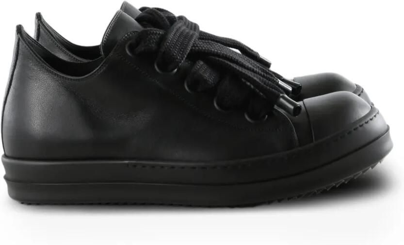 Rick Owens Jumbolace leren sneakers Zwart