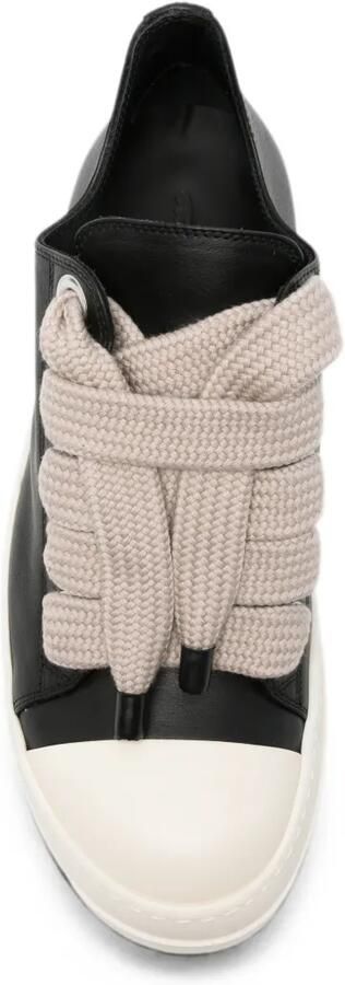 Rick Owens Jumbolace Low leren sneakers Zwart