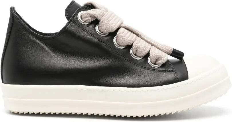Rick Owens Jumbolace Low leren sneakers Zwart - Foto 4