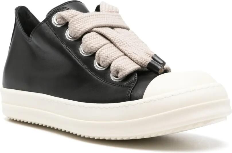 Rick Owens Jumbolace Low leren sneakers Zwart - Foto 3
