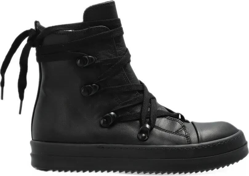 Rick Owens Kids Hexalace leren sneakers Zwart - Foto 3