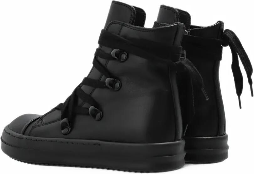 Rick Owens Kids Hexalace leren sneakers Zwart - Foto 4