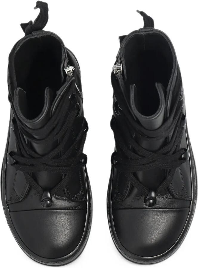 Rick Owens Kids Hexalace leren sneakers Zwart - Foto 2
