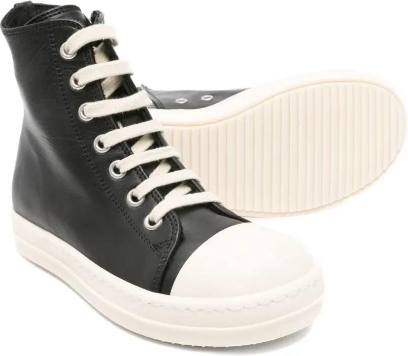 Rick Owens Kids high-top leather sneakers Zwart - Foto 3