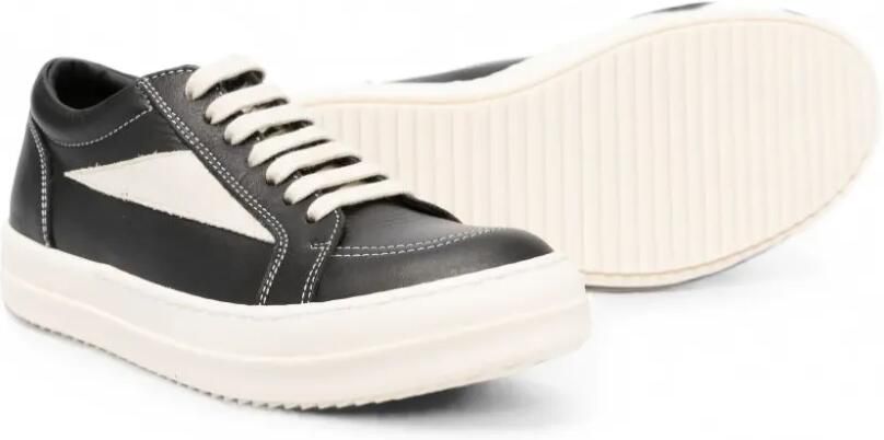 Rick Owens Kids leather lace-up sneakers Zwart - Foto 3