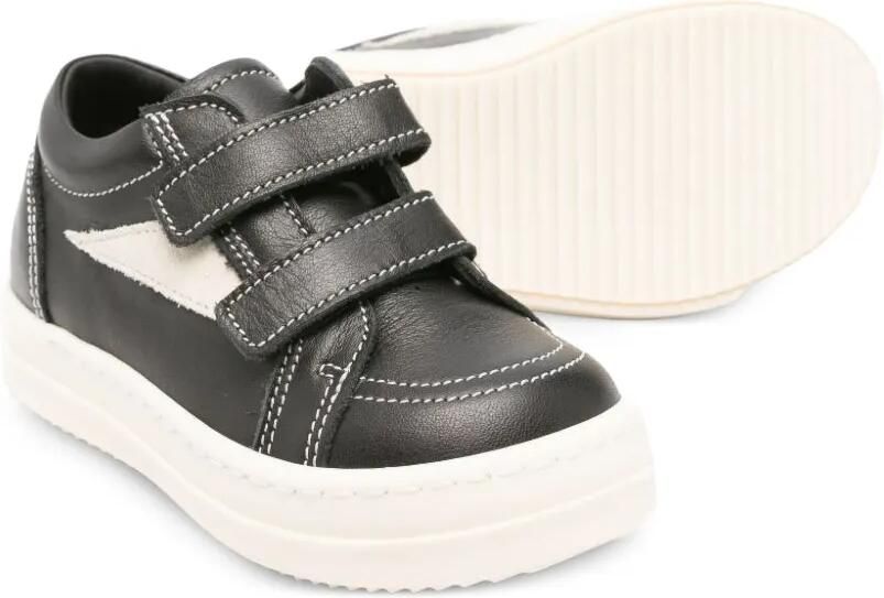 Rick Owens Kids touch-strap leather sneakers Zwart - Foto 3