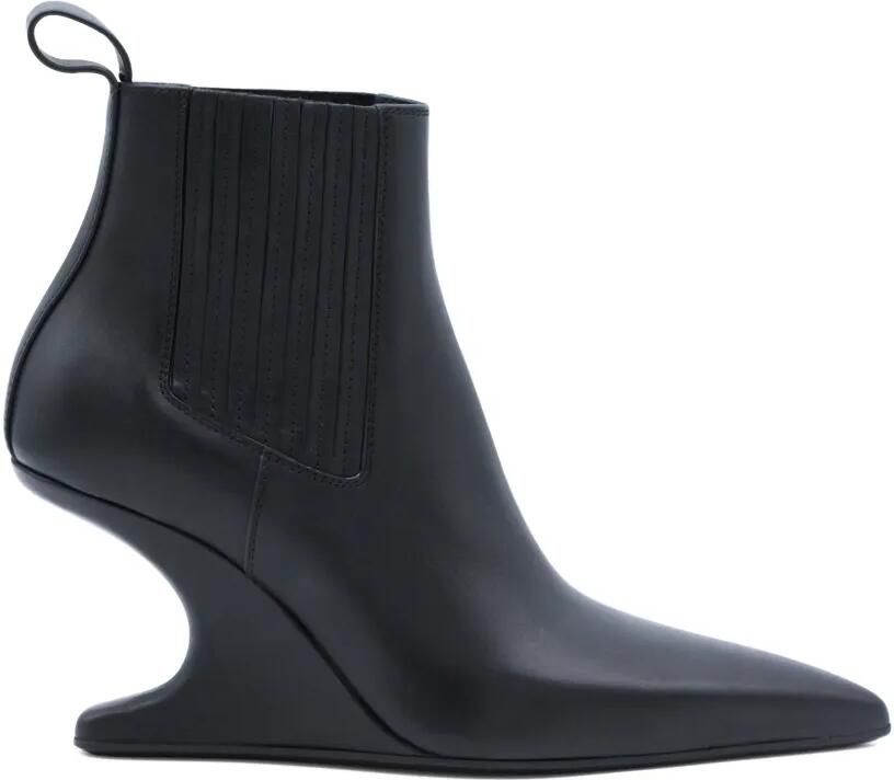 Rick Owens Laarzen met bewerkte hak en lus Zwart