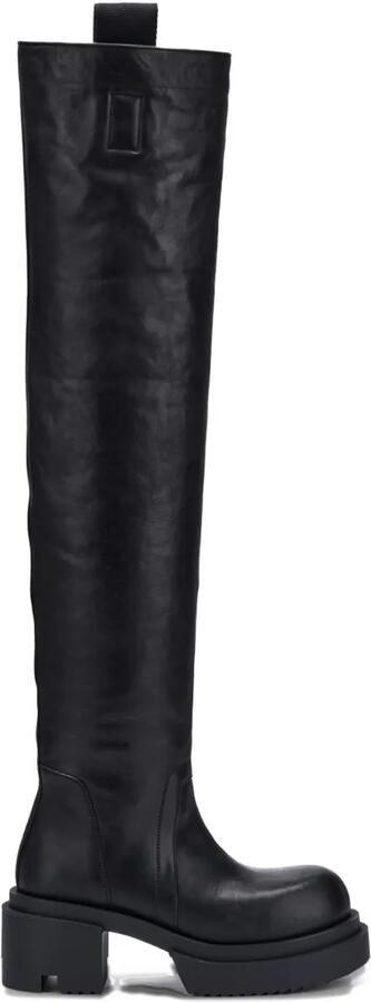 Rick Owens Laarzen met plateauzool Zwart