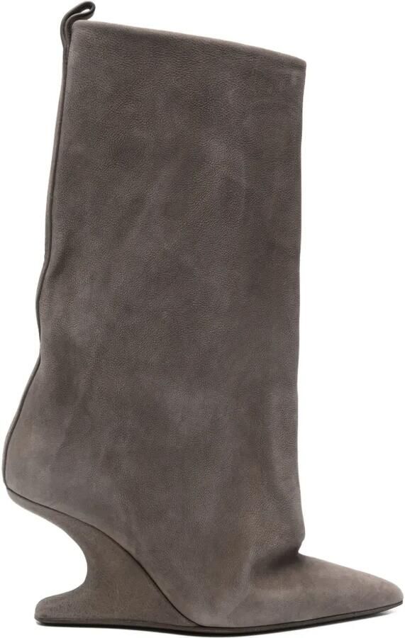 Rick Owens Laarzen met puntige neus Grijs