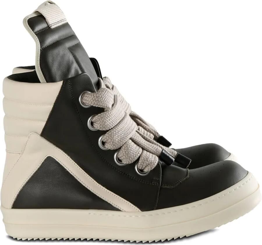 Rick Owens leather lace-up sneakers Zwart
