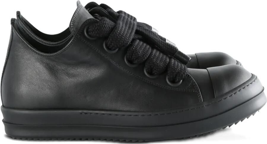 Rick Owens leather lace-up sneakers Zwart