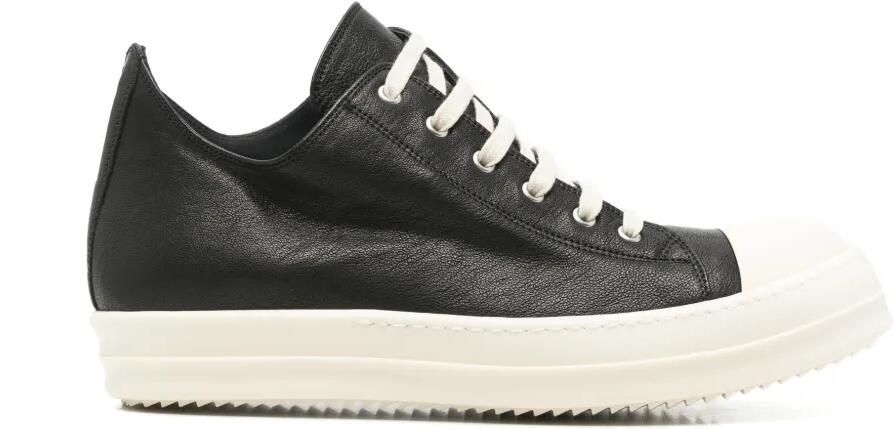 Rick Owens leather sneakers Zwart
