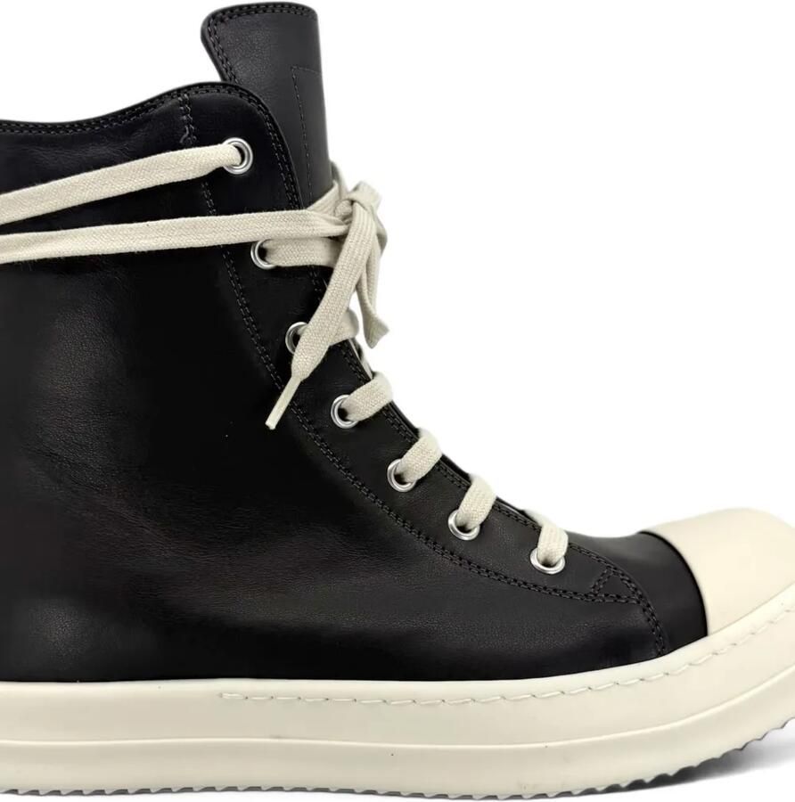 Rick Owens leather sneakers Zwart