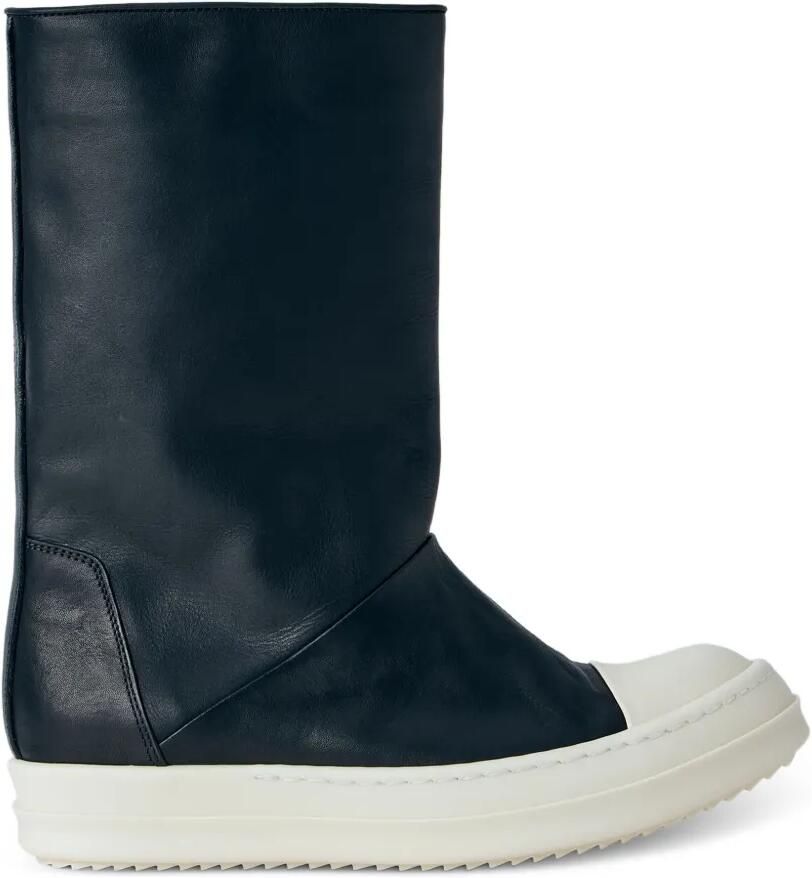 Rick Owens Leren laarzen met neus Zwart