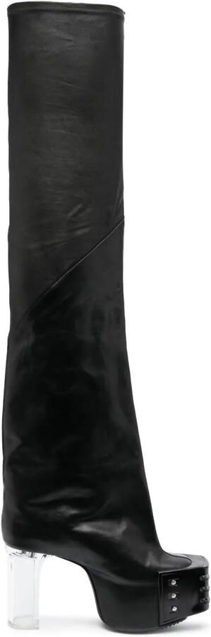 Rick Owens Leren laarzen Zwart