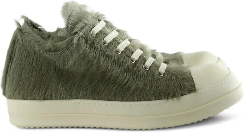 Rick Owens Low sneakers met kalfshaar Groen