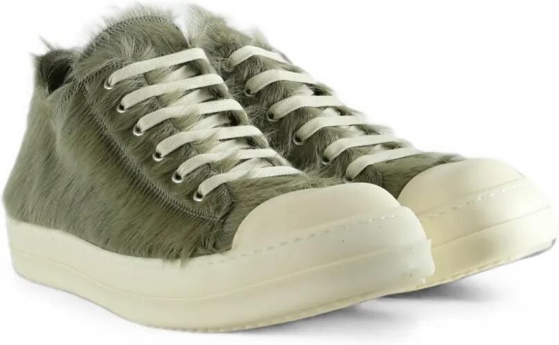 Rick Owens Low sneakers met kalfshaar Groen - Foto 2