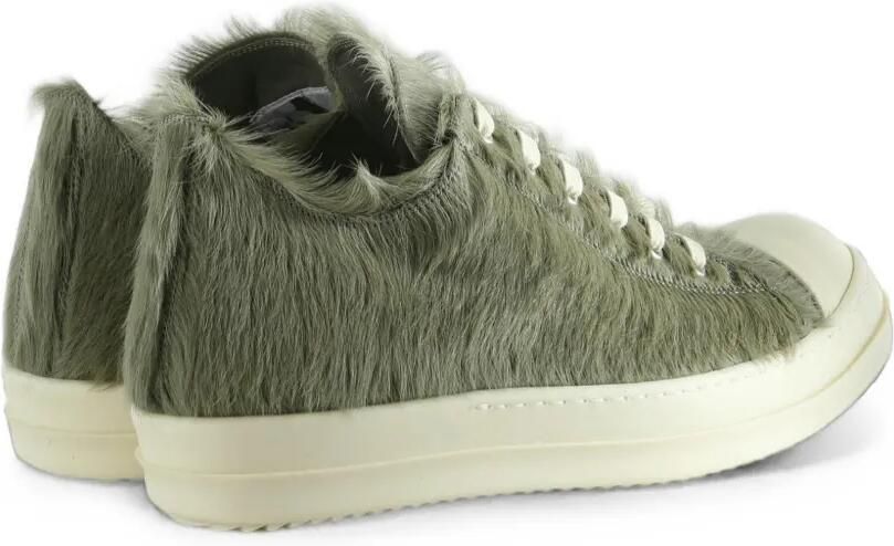 Rick Owens Low sneakers met kalfshaar Groen - Foto 3