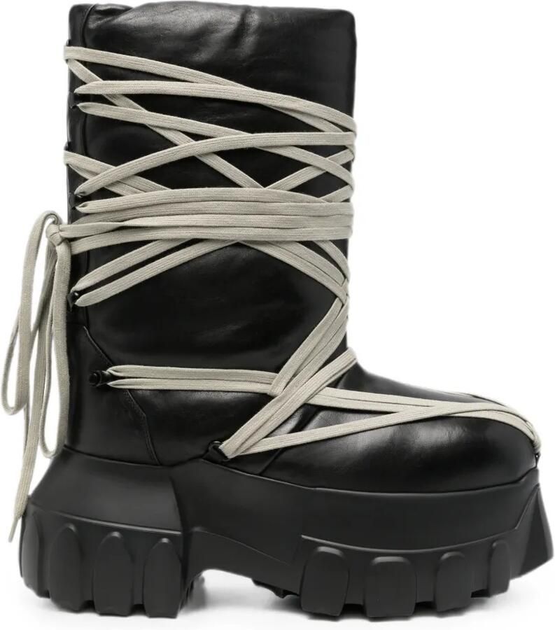 Rick Owens Mega Bumper veterlaarzen Zwart