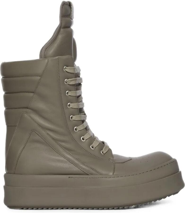 Rick Owens Mega Geobasket leren high-top sneakers Grijs