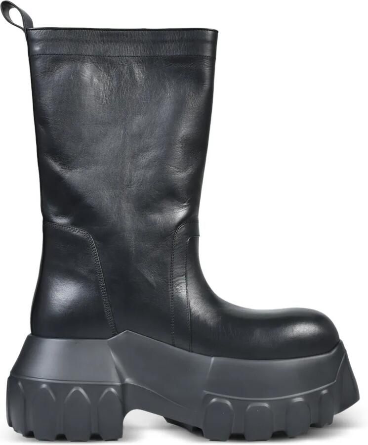 Rick Owens Mega Tractor leren laarzen Zwart