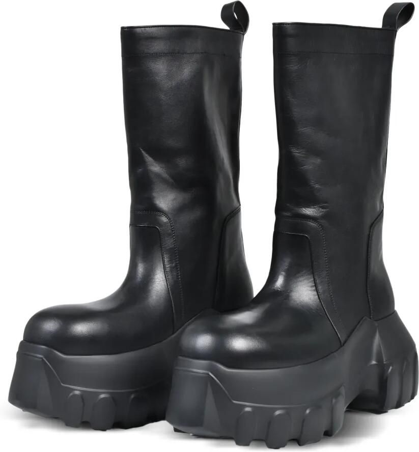 Rick Owens Mega Tractor leren laarzen Zwart - Foto 2