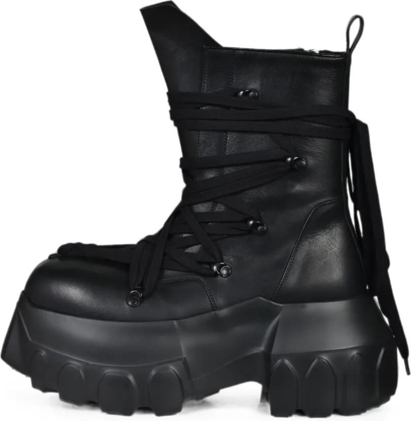 Rick Owens Megalace Mega Tractor veterlaarzen met chunky zool Zwart - Foto 3