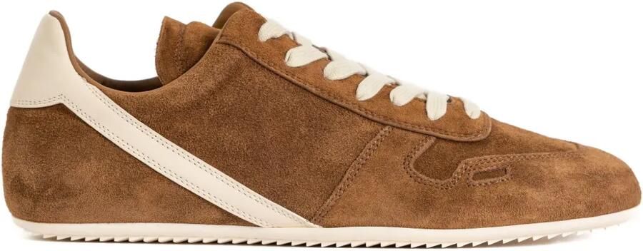 Rick Owens Minimal suède sneakers Bruin