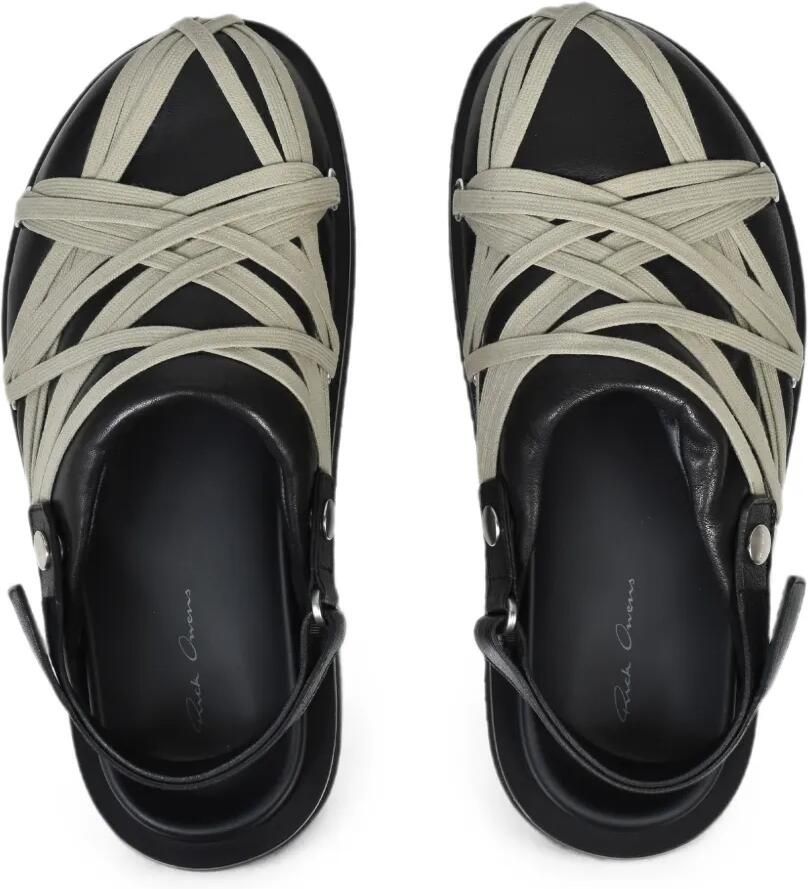 Rick Owens Muiltjes met plateauzool en veters Zwart - Foto 2