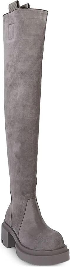 Rick Owens Overknee laarzen met plateauzool Bruin