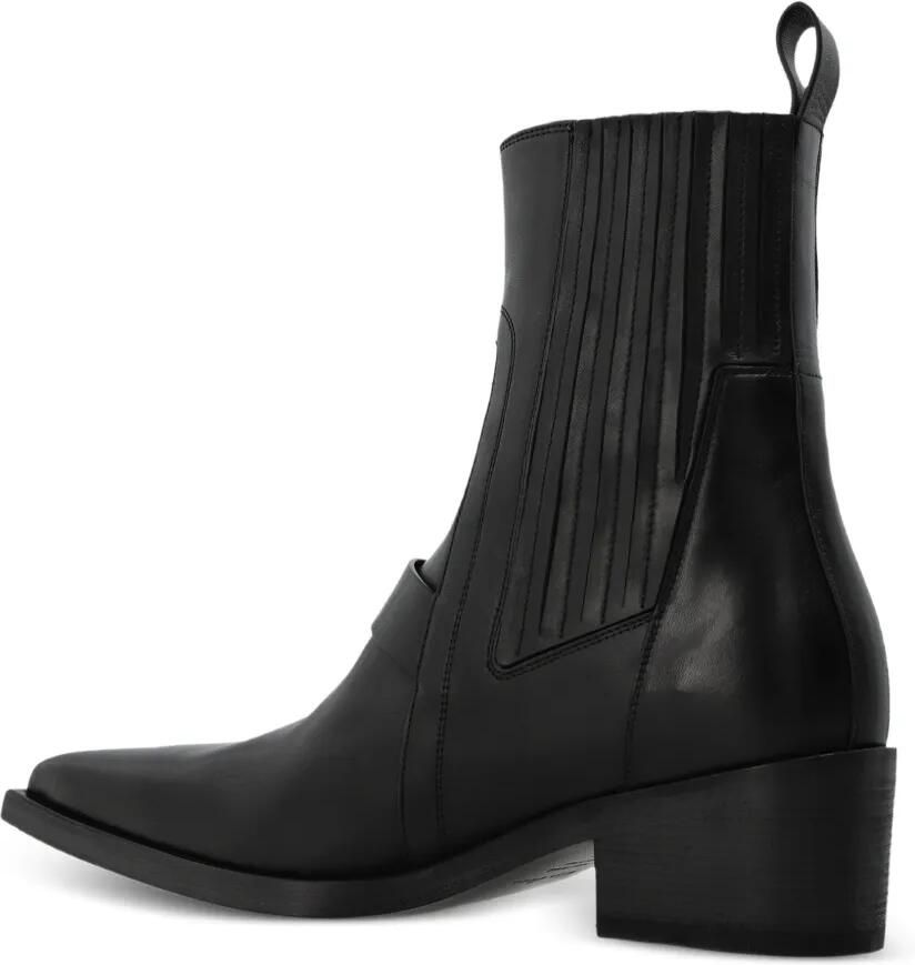 Rick Owens Pointed Silver enkellaarzen Zwart - Foto 2