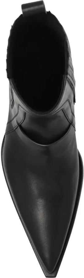 Rick Owens Pointed Silver enkellaarzen Zwart - Foto 5