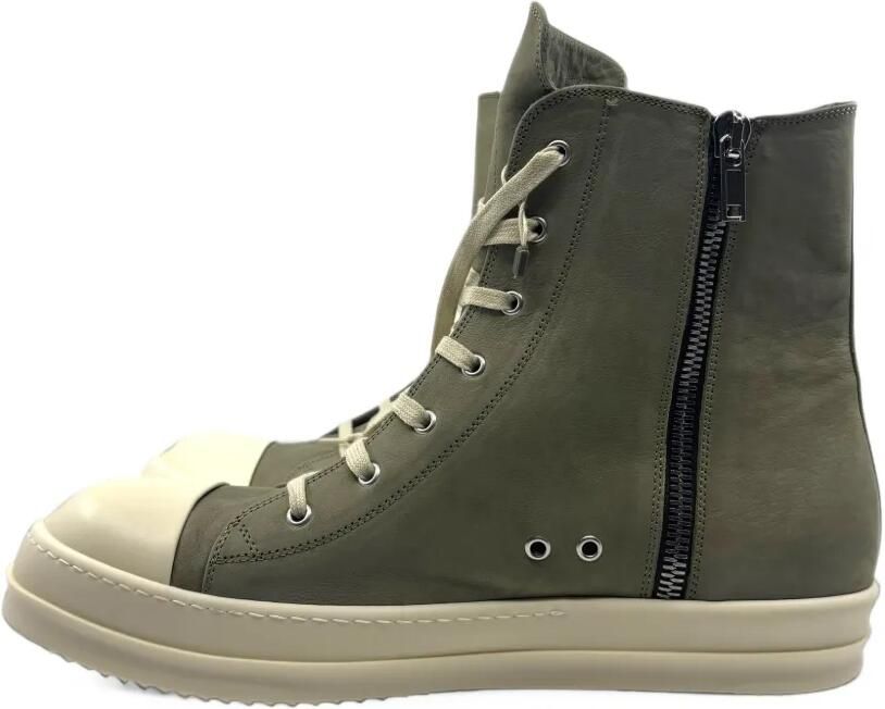 Rick Owens Ramone leather sneakers Grijs