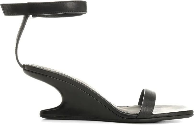 Rick Owens Sandalen met bandje en vierkante neus Zwart
