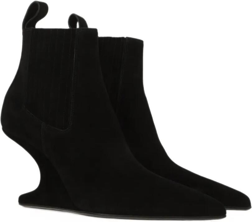 Rick Owens sculptural-wedge suede boots Zwart - Foto 3