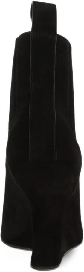 Rick Owens sculptural-wedge suede boots Zwart - Foto 4