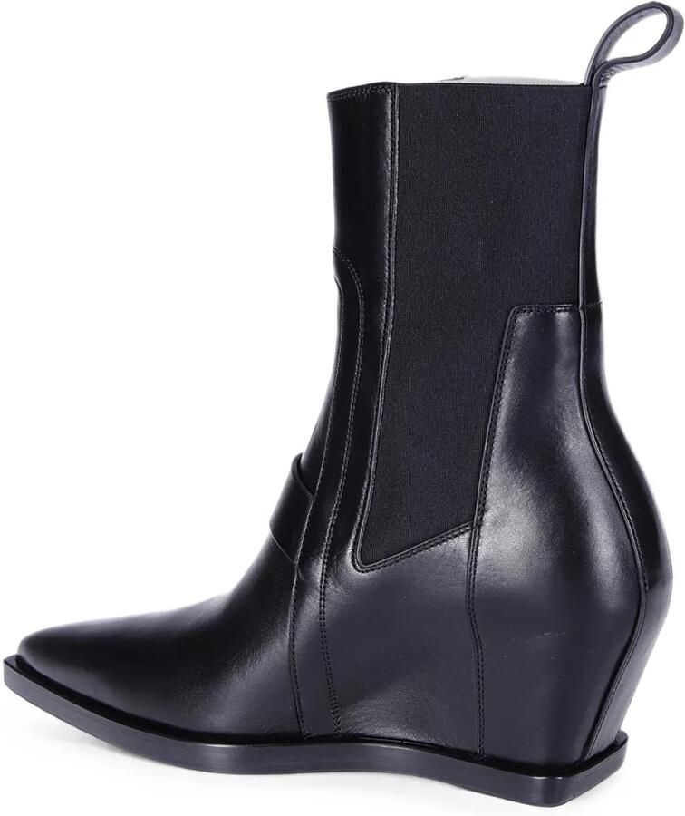 Rick Owens Sharp enkellaarzen met sleehak Zwart - Foto 2