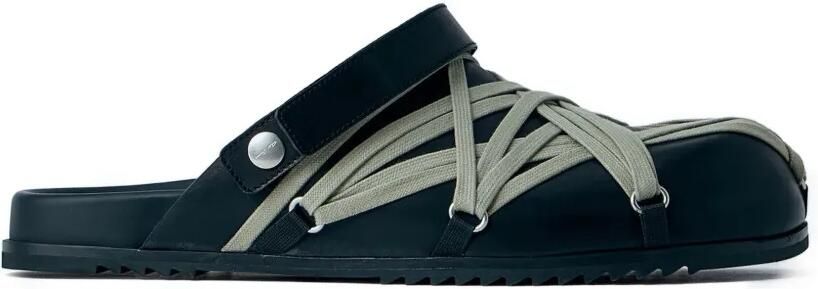 Rick Owens Slippers met kruisbandjes Zwart