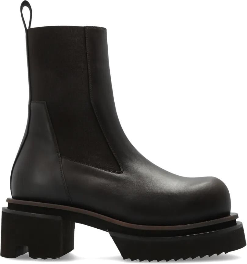 Rick Owens Temple Beatle Bogun laarzen van gewassen kalfsleer Bruin