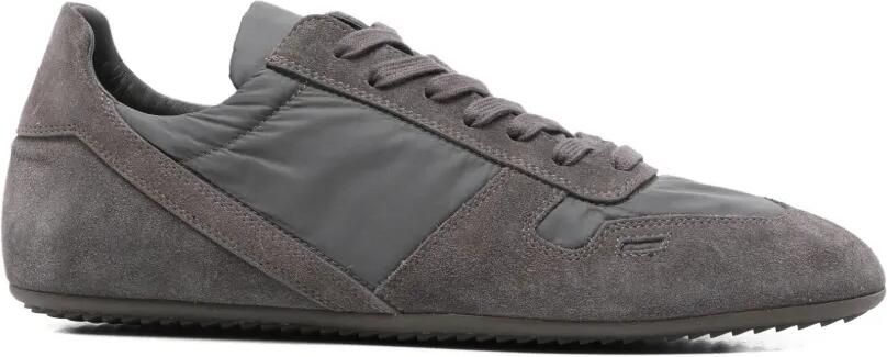 Rick Owens Temple sneakers van dolmias nylon en suède leer Grijs