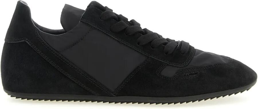Rick Owens Temple Minimal sneaks dolmias nylon and suede leather Zwart