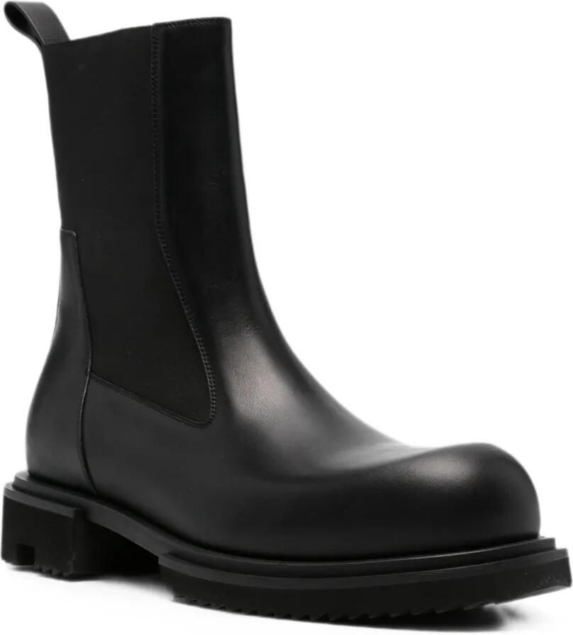 Rick Owens Tower Beatle Gabe kalfsleren laarzen Zwart