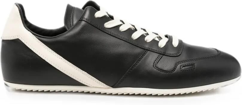 Rick Owens Tower Minimal leren sneakers Zwart