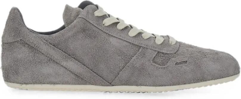 Rick Owens Tower Minimal sneaks in hairy suede Grijs