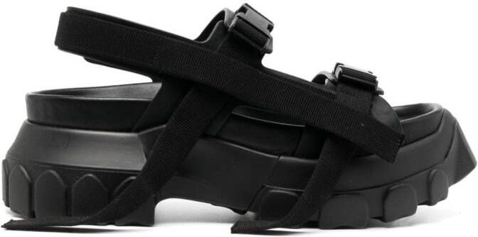 Rick Owens Tractor chunky sandalen Zwart