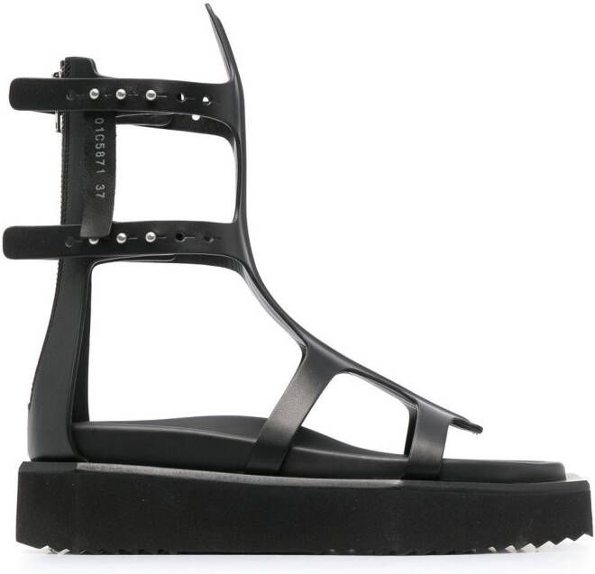 Rick Owens Turbo Cyclops Spartan sandalen Zwart