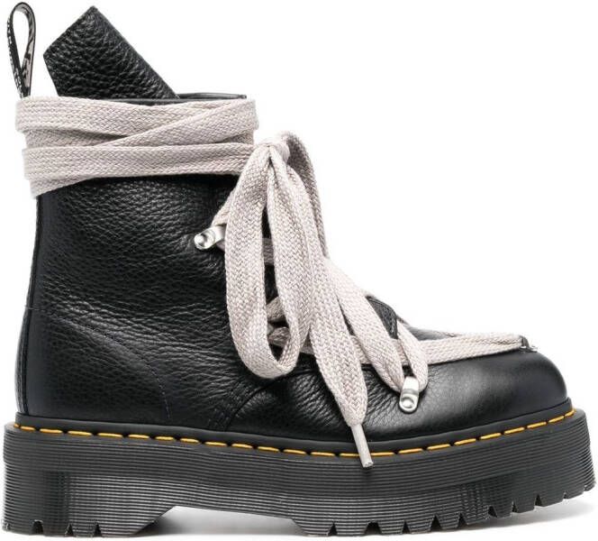 Rick Owens x Dr. Martens leren veterlaarzen Zwart