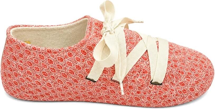 RIEN STUDIO Ballerina's met veters Rood